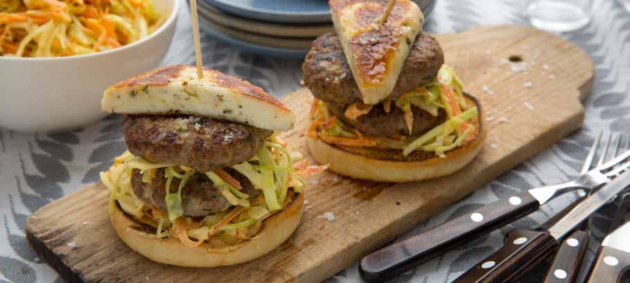 Hemmagjorda hamburgare är jättegott!