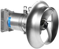 Material: Rostfritt stål. Flöde: ca 0 ca 5400 m 3 /h. Tryckhöjd: 0,1 2,1 m vattenpelare. Märkeffekt 1,5 25 kw.