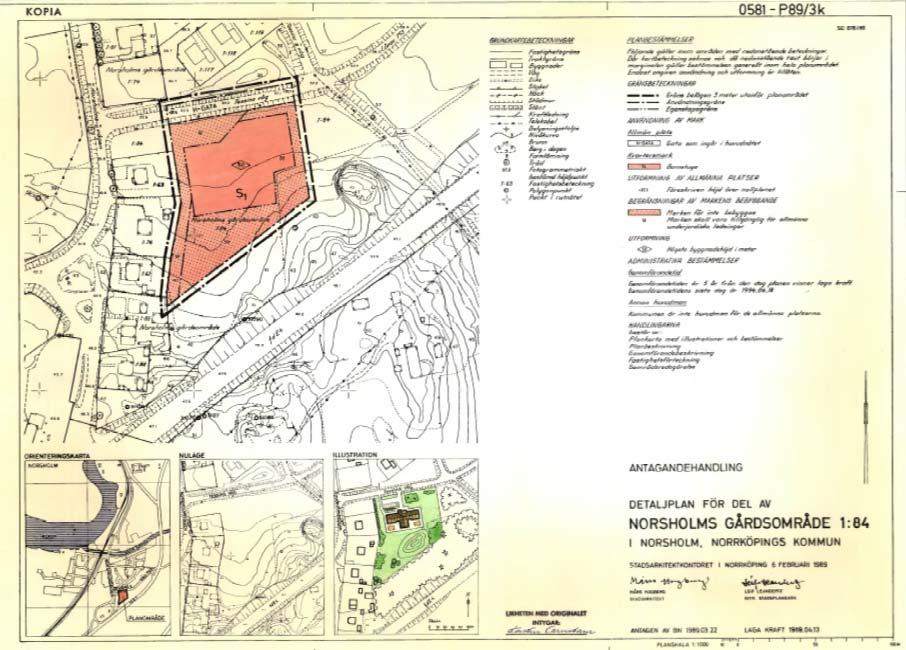 11(20) Figur 8: Gällande detaljplan 0581-P89/3 (Dp nr 8) 3.