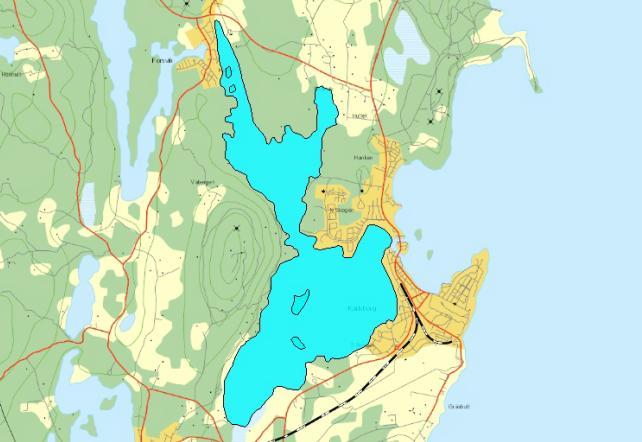 5.9 Berörda vattenförekomster 3 5.9.1 Bottensjön Bottensjön utgör en ytvattenförekomst (SE649169-142433), Figur 6. Figur 6 Vattenförekomsten Bottensjön. (Från VISS.länsstyrelsen.