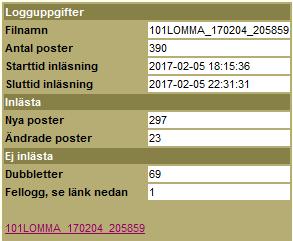 Om det inte finns någon fellogg ska du flytta loggen direkt till PASiS Arkiv genom att klicka på knappen. Flytta alltid loggarna i rätt ordning, d.v.s. den äldsta först.