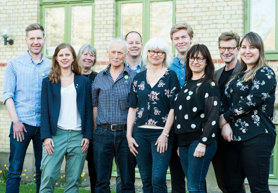 Kandidater till Lunds kommunfullmäktige Foto: Pelle Hybbinette Från vänster: Tobias Ekholm, Emma Berginger, Ewa Björnberg, Ulf Nymark, Peter Bergwall, Karin Svensson Smith, Axel Hallberg, Yanira