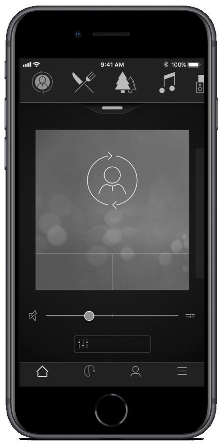 Appen ReSound Smart 3D TM Appen ReSound Smart 3D erbjuder användarvänliga funktioner och inställningar med ett enda tryck på skärmen.