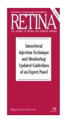 INTRAVITREAL INJECTION TECHNIQUE AND MONITORING: Updated Guidelines of an Expert Panel Retina 2015 litteraturgenomgång 2004-2014 av 17 experter från USA Använd handdesinfektion/handskar Använd mask