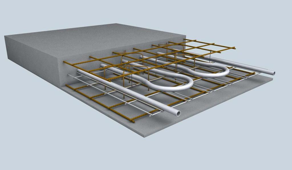 Uponor Contec simulerat fall Uponor Contec är en hybridversion av TABS, utan termisk isolering mellan våningarna. Systemet karaktäriseras av frånvaron av individuell rumsreglering.