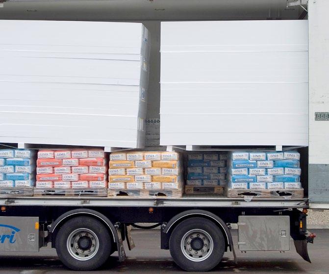 kan armering, block och cellplast levereras direkt till en arbetsplats och påfyllning av golv- och torrbruksprodukter till en återförsäljare. Nu slipper du bekymra dig för övertäckning och svinn.