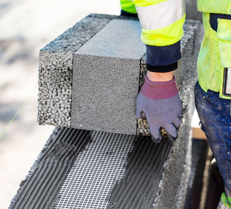 Ett hus byggt med Isolerblock Exakt får ett behagligt inomhusklimat året runt.