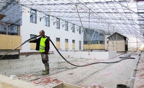 Golv lättviktsuppfyllnad EPS-Betong på hög höjd EPS-Betong Lätt och isolerande lättviktsuppfyllnad för utjämning och uppfyllnad inom- och utomhus.