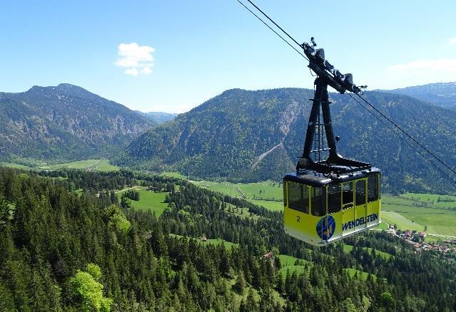 Bayerns alper & sjöar, 7 nätter 3(6) betesmarker och blommande ängar till Bayrischzell. Sammanlagd höjdmeter, stigning: 180 m, sänkning: 990 m.