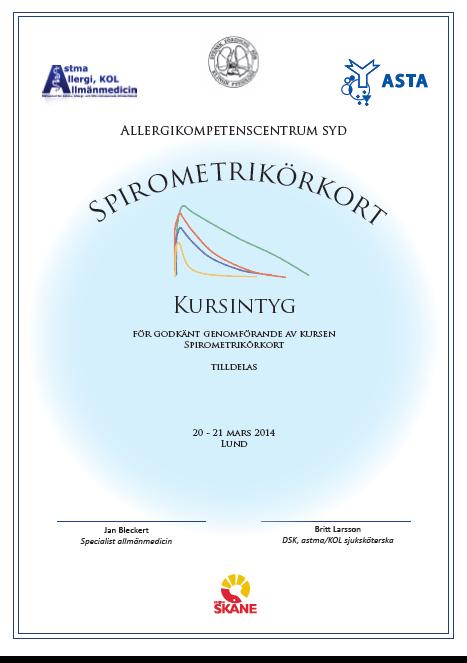 Spirometrikörkortet är framtaget av Hans Hedenström, Klinisk fysiologi, Akademiska sjukhuset I