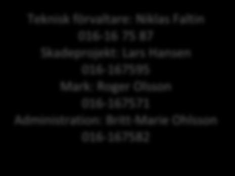 Organisation Distrikt väst Ekonomiansvarig Malin Wikman 016-167505 Distriktchef (TF) Mirja Cervin