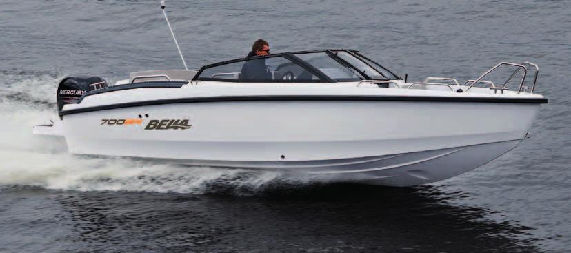 Bella 700 BR nyhet 2017 / pris standard båt utan...295 100 B700BR + Mercury F150 EXLPT EFI... 448 300 B700BR + Mercury 200 XL Verado... 507 800 B700BR + Mercury 250 XL Verado.