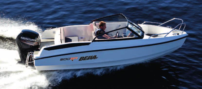 Bella 500 BR / pris standard båt utan... 164 500 B500BR + Mercury F60 ELPT EFI CT...244 300 B500BR + Mercury F80 ELPT EFI.