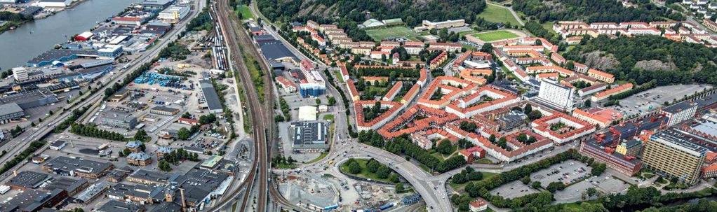 Gamlestaden Göta Älv Bellevue E45 Tåg mot