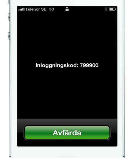 3. Engångslösenordet kommer som SMS ifall det finns ett mobilnummer angivet sen tidigare. I annat fall kommer det till den e-postadress som angivits i samband med att behörighet beviljats. 4.