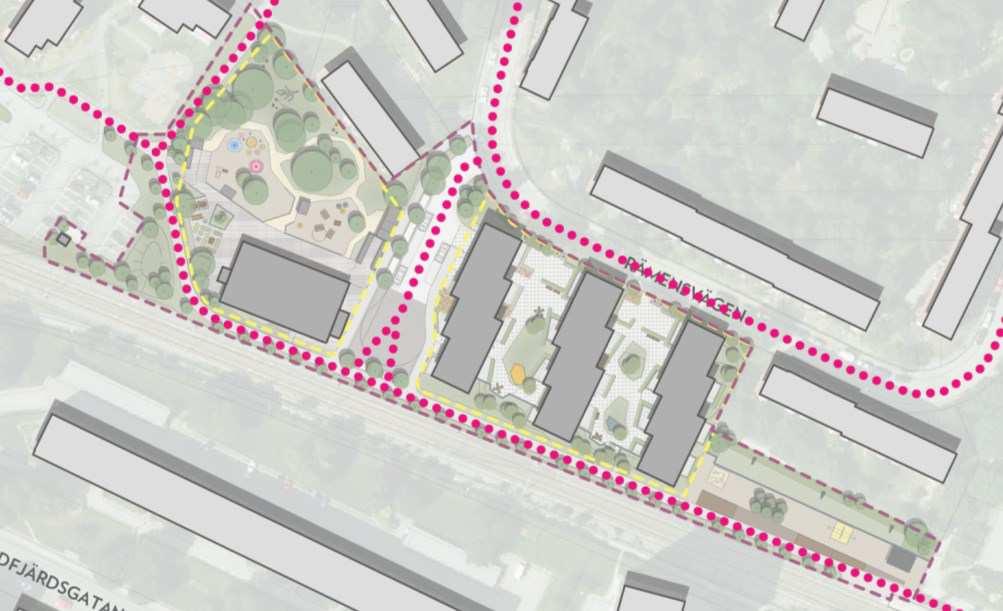 Sida 4 (11) Trafikförvaltningen förutsätter att dagvattnet hanteras lokalt och inte kommer att påverka tvärbanans banvall.