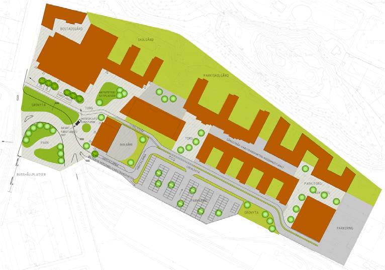 17(39) 4.5 Gator och trafik Den övergripande strategin för gatunätets utformning beskrivs under rubriken Övergripande stadsbyggnadsidé (sida 10).