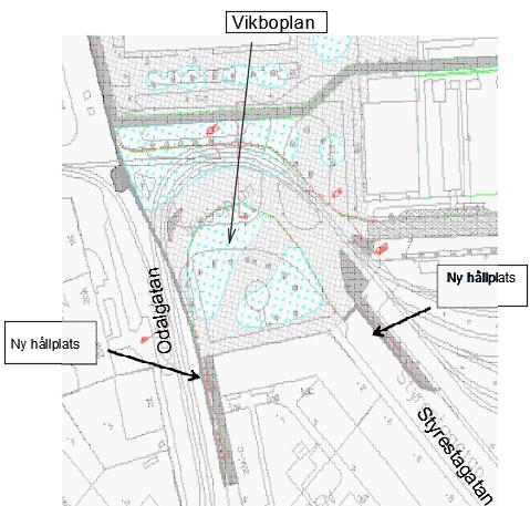 19(39) Område A, placering av nya