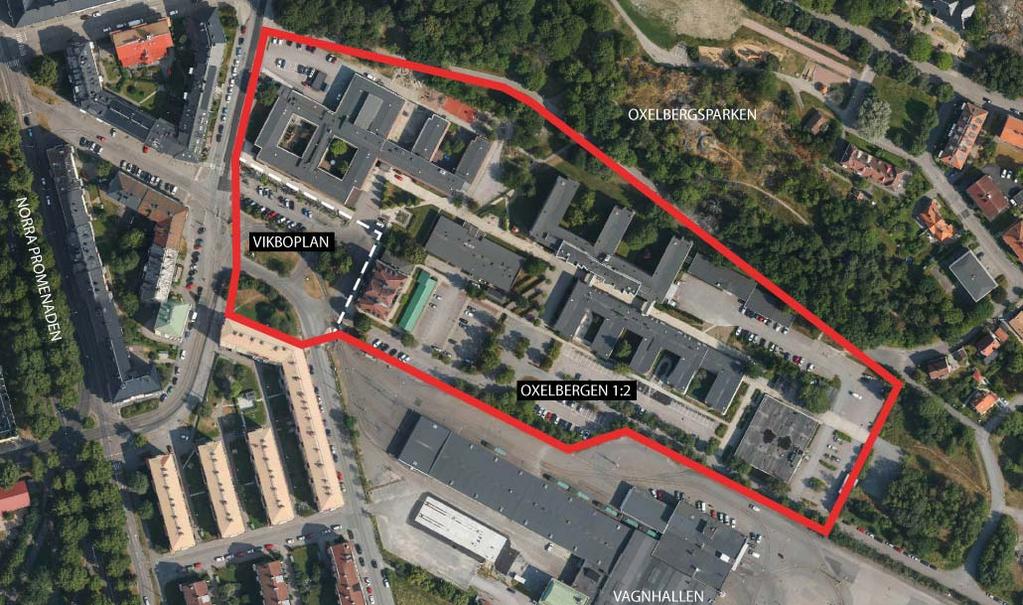 5(39) 2. Planens huvuddrag 2.1 Planområdet Planområdet består av fastigheten Oxelbergen 1:2 samt del av den större fastigheten Oxelbergen 1:1.