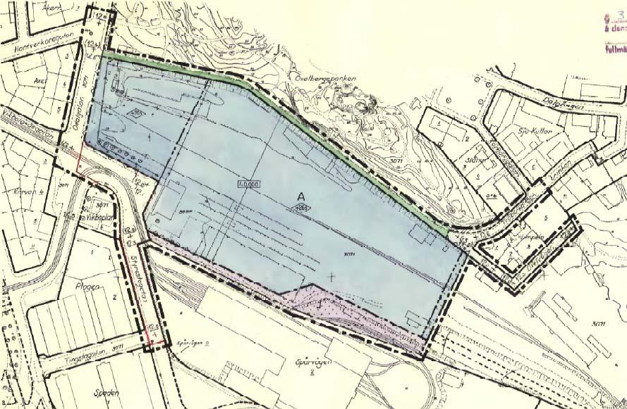 7(39) Utdrag ur gällande detaljplan för fastigheten Oxelbergen 1:2 Vikboplan omfattas av två gällande detaljplaner: detaljplan nr.
