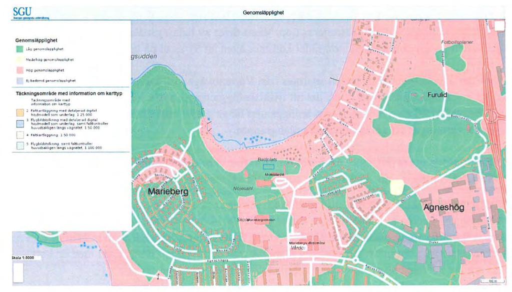 eller underjordiska dagvattenkassetter. För att fördröja avrinningen från taken kan gröna tak 21 användas. Just detta planområde har varierande genomsläpplighet i marken.