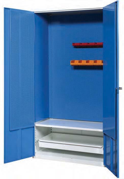 SKÅP TOOL CABINET TOOL CABINET Indeco stand alone tool cabinets have seamless reinforced doors and frames of 1 mm gauge sheet steel. Shelves and detachable inside tool panels are optional.