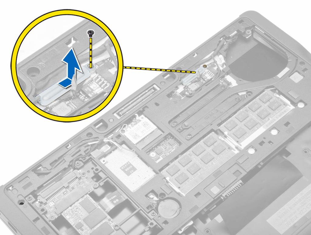 4. Koppla från LVDS- och kamerakabeln från moderkortet.