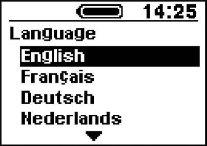 Language (Språk) Konfigurera språkinställningen. 1.