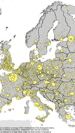 Europa och Sverige Av Europas befolkning bor 80% i urbana miljöer.