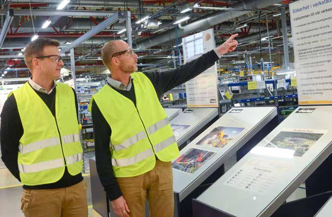 GJUTNA KOMPONENTER Johan Skoglund och Peter Adolfsson visar utställning om Parkerfabriken i Borås. De ska ha simuleringskompetens internt i huset.