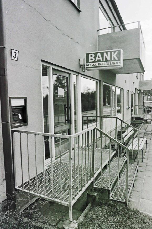 Ingång till handelsbanken Första kunden i Svenska