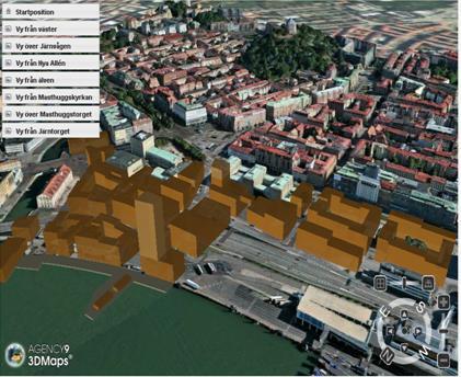 Alternativ produkt för visualisering Bild: Stockholms Stad 3D-ortofoto