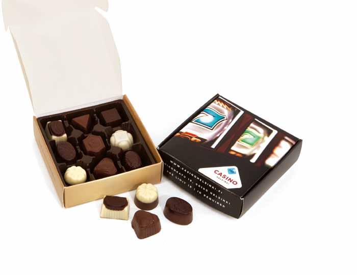 våra chokladaskar - storlekar och varianter Askstorlek: Färger: Mått: Tryckteknik: Digitalt 4 f.