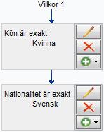 Redigera och ta bort villkorsfråga Klicka på knappen för att redigera villkorsfrågan, t.ex. ändra fråga eller svarsalternativ som ingår. Vill du ta bort villkorsfrågan klickar du på knappen.