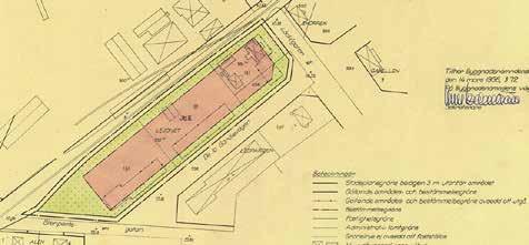 PLANBESKRIVNING Gällande detaljplan Gällande detaljplan (dåvarande stadsplan) är från 1956 och omfattar hela kv Lejonet. Detaljplanen möjliggör för etablering av småindustri i två våningar. Fig.