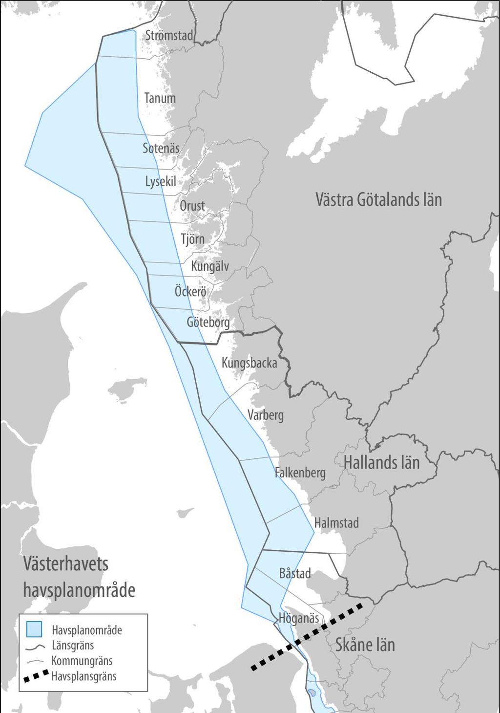 Västerhavet Tre län: Västra Götaland, Halland och nordligaste Skåne 21 kommuner 7