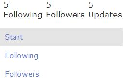 Nätverk Klicka på följer för att se vilka användare du följer. Klicka på följare för att se vilka användare som följer dig.