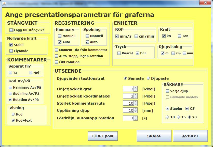 Ändra inställningar För att ändra inställningar så trycker du på knappen INSTÄLLN.
