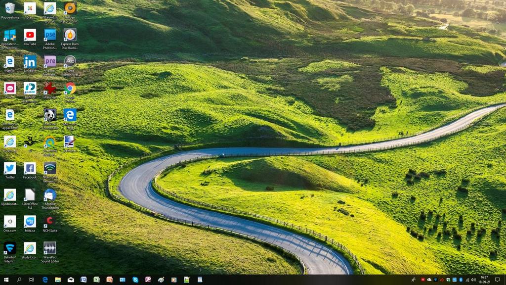 Att avsluta Windows 10 Olika yttre minnen Din skärm bör nu se ut ungefär så här.