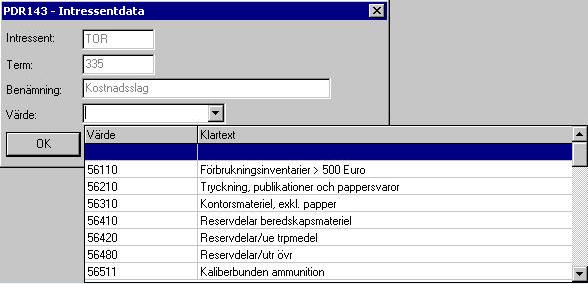 Användarhandledning Produkt Data Registrering (PDR) Indatering Sida 103(129) PDR Indatering Version: 4.5.