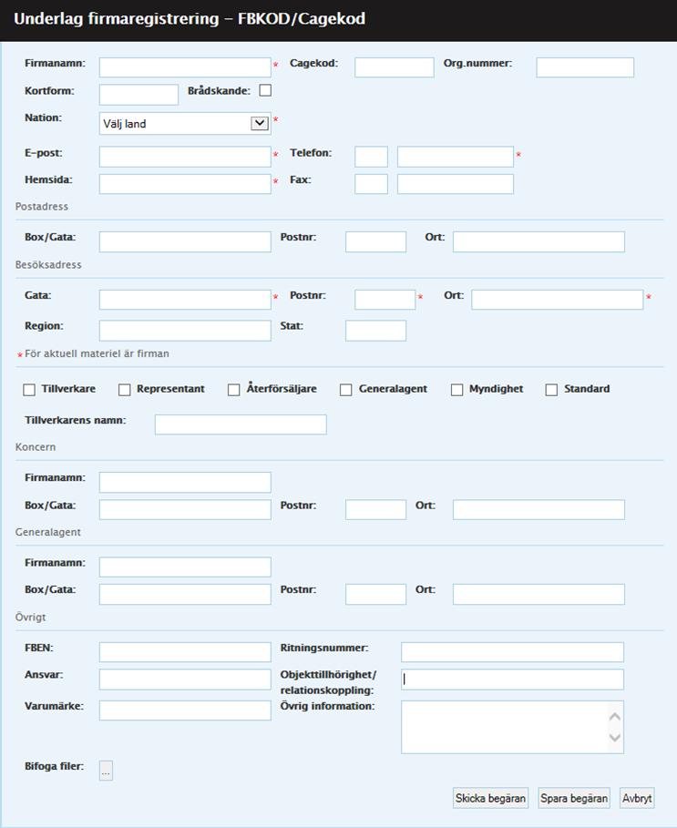 Användarhandledning Produkt Data Registrering (PDR) Indatering Sida 108(129) PDR Indatering Version: 4.5.