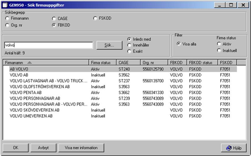Användarhandledning Produkt Data Registrering (PDR) Indatering Sida 43(129) PDR Indatering Version: 4.5.