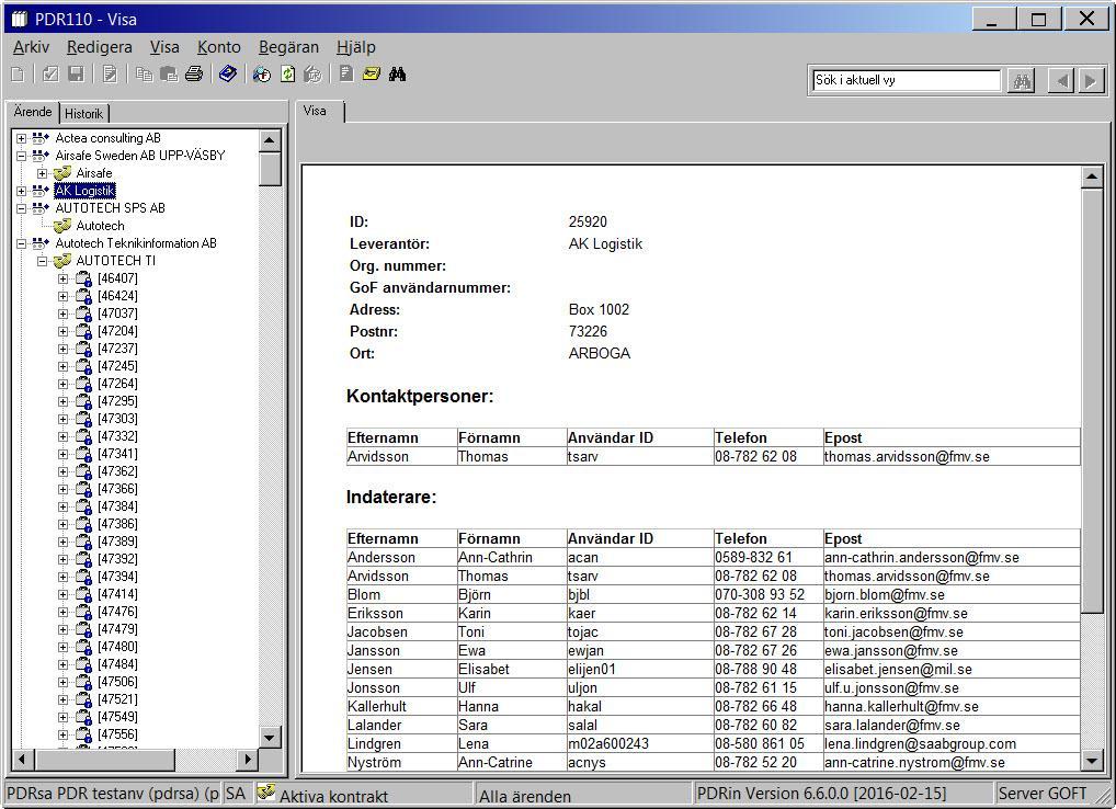 PDR - Applikation Användarhandledning Produkt Data Registrering (PDR) Indatering Sida 50