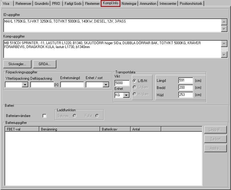 PDR103 - Kompletterande information Användarhandledning Produkt Data Registrering (PDR) Indatering Sida 63(129) PDR Indatering Version: 4.5.