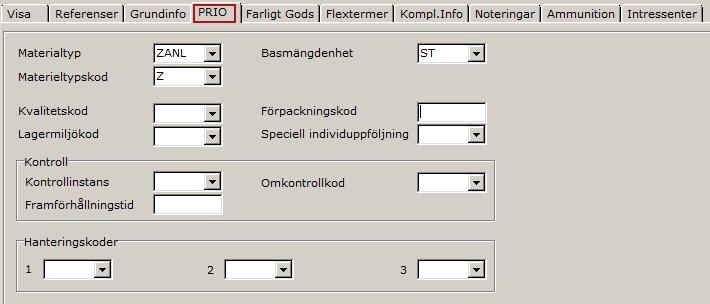 Användarhandledning Produkt Data Registrering (PDR) Indatering Sida 74(129) PDR Indatering Version: 4.5.