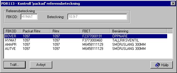 Användarhandledning Produkt Data Registrering (PDR) Indatering Sida 76(129) PDR Indatering Version: 4.5.