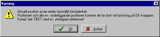 tidigare registrerade referensbeteckningar på den angivna referensbeteckningen (ritningsnr/artikelnr) omvandlat till packat format (utan specialtecken, punkter, bindestreck, blanktecken etc.). Träfflistan sorteras på FBKOD men kan sorteras på godtycklig kolumn genom att klicka i resp.