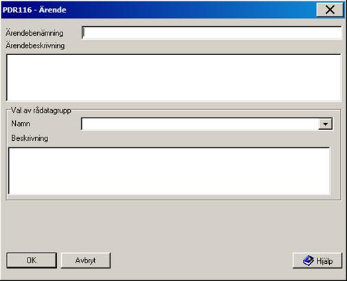 Användarhandledning Produkt Data Registrering (PDR) Indatering Sida 79(129) PDR Indatering Version: 4.5.