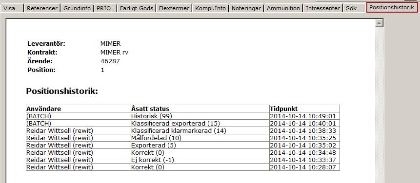 Användarhandledning Produkt Data Registrering (PDR) Indatering Sida 96(129) PDR Indatering Version: 4.5.