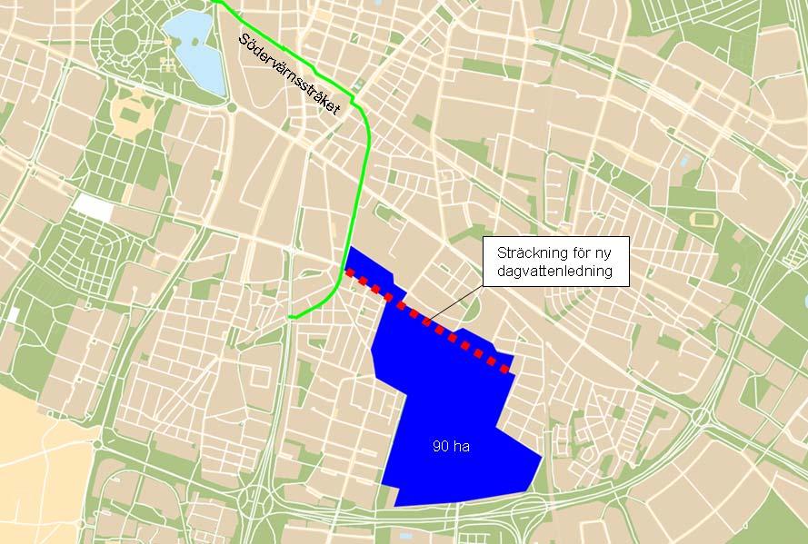 Sjölunda reningsverk. Baserat på normalårets regnserie minskar bräddningen till innerkanalerna med ca 27 000 m 3 /år. Figur 4.